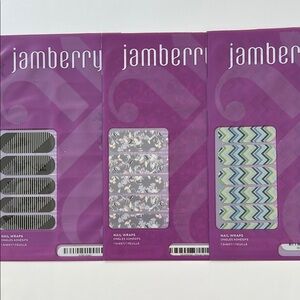 Jamberry Nail Wraps Set - Black, Gray, Multicolor